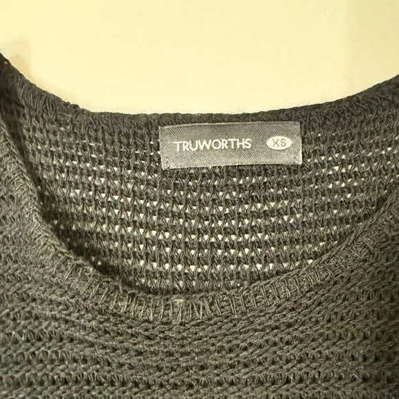 Truworths - Open Knit Sleeveless Top with Tribal Beaded Hemline in Black - Picture 4 of 9